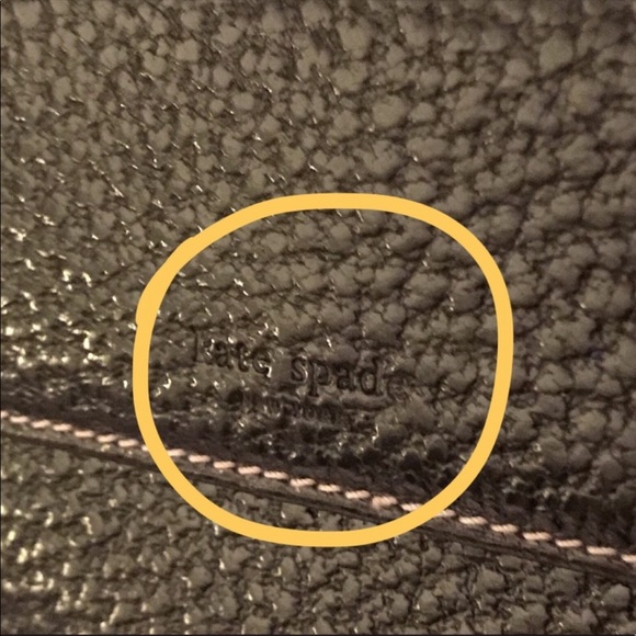 Kate Spade vintage pebbled tri-folding wallet black - Picture 4 of 9